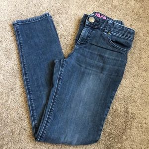 Gaps Kids 1969 Jeans Girls 10 Denim Blue‎ Super Skinny Adjustable Waist Distress